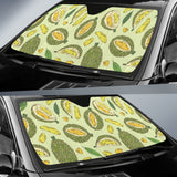Durian Leaves Pattern Background Car Sun Shade