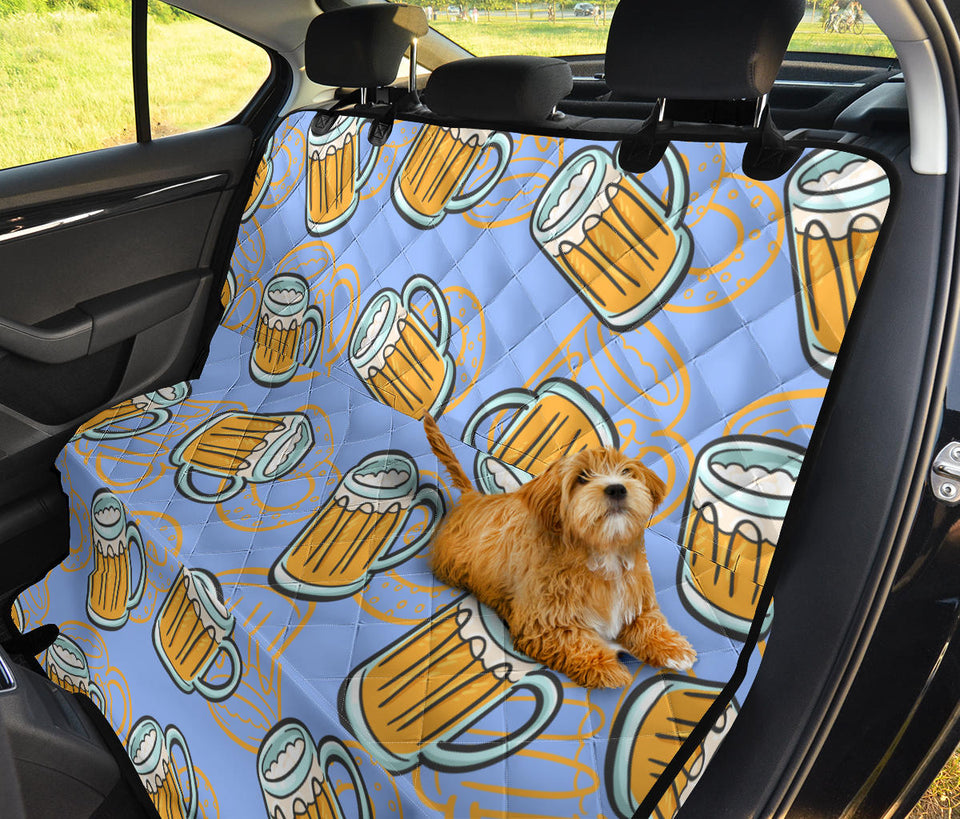 Beer Pattern Dog Car Seat Covers
