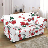 Hand Drawn Cherry Pattern Loveseat Couch Slipcover