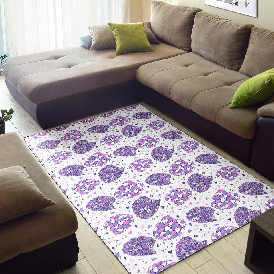 Hedgehog Pattern Print Design 05 Area Rug
