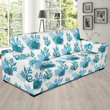 Coral Reef Pattern Print Design 04 Sofa Slipcover