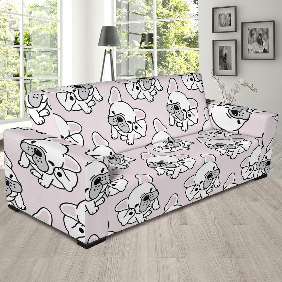 Cute French Bulldog Pattern Sofa Slipcover