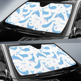 Blue Whale Pattern Car Sun Shade