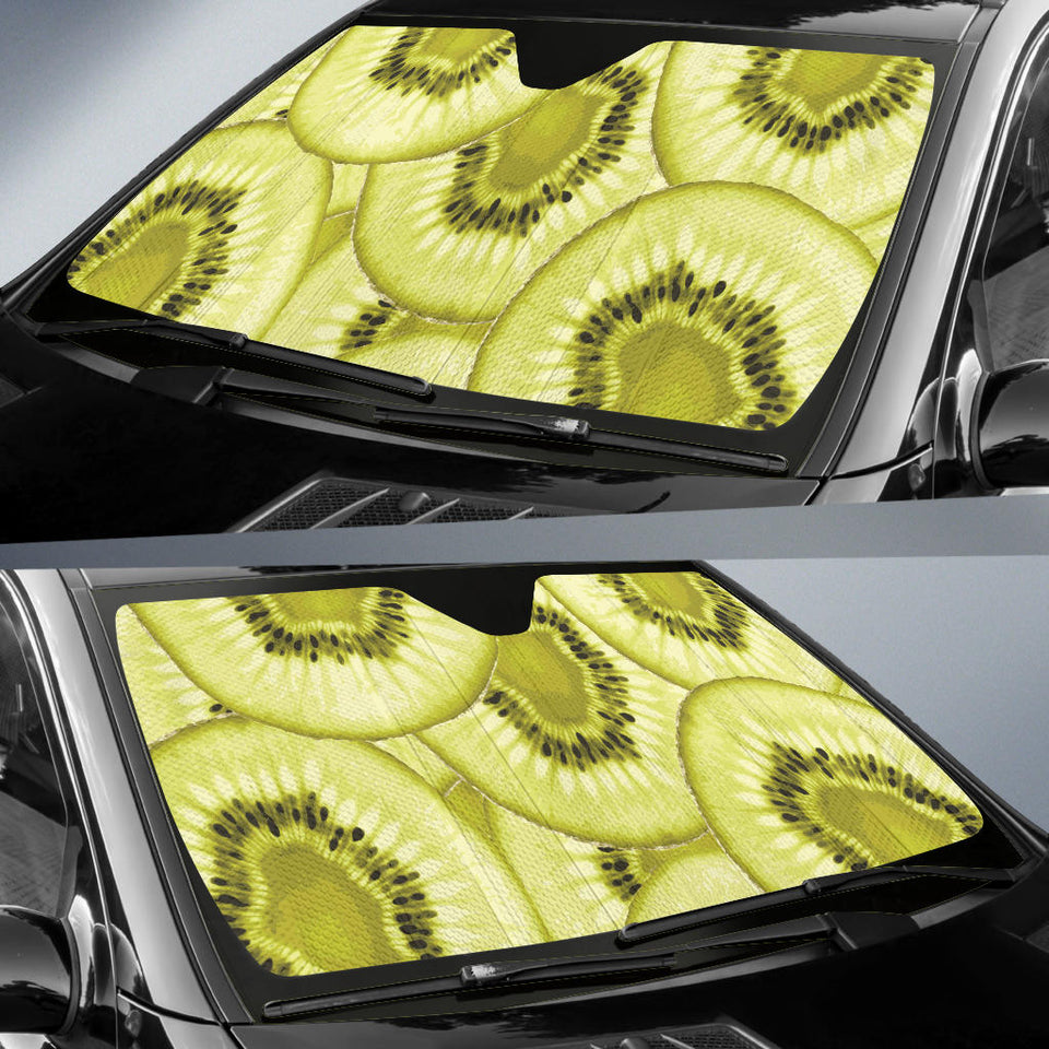 Sliced Kiwi Pattern Car Sun Shade