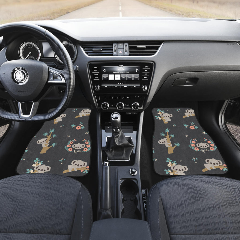 Cute Koala Pattern Front And Back Car Mats