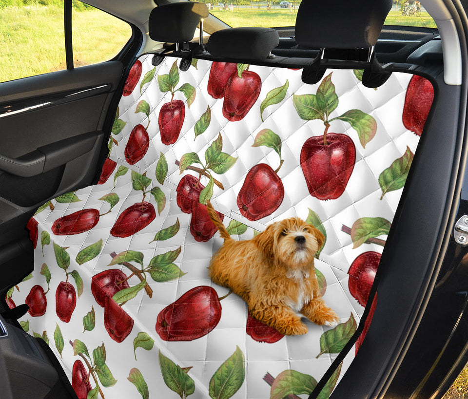 Red Apples Pattern Dog Car Seat Covers