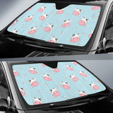 Cute Cow Flower Pattern Car Sun Shade