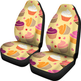 Cake Cupcake Heart Cherry Pattern  Universal Fit Car Seat Covers