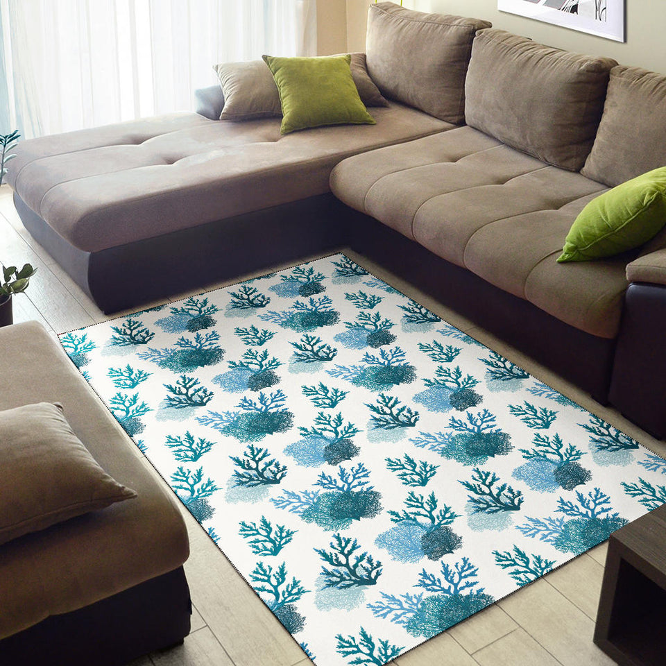 Coral Reef Pattern Print Design 04 Area Rug