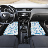 Watercolor Dolphin Pattern Front Car Mats