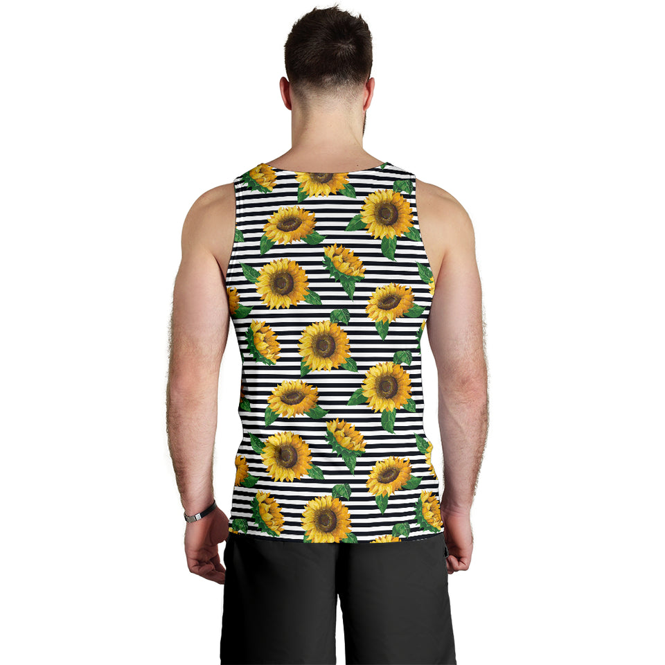 sunflowers ribbon background Men Tank Top