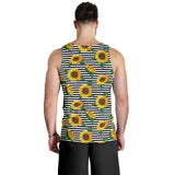 sunflowers ribbon background Men Tank Top