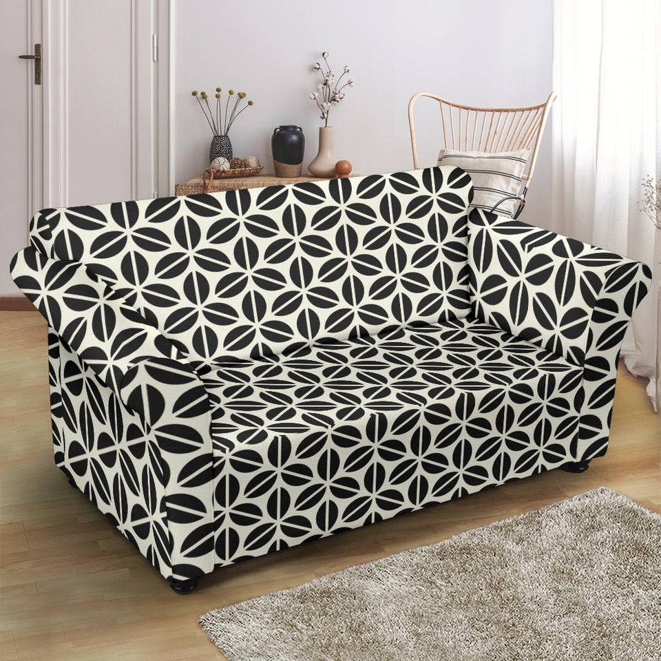 Coffee Bean Abstract Modern Pattern Loveseat Couch Slipcover