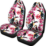 Toucan Flower Design Pattern  Universal Fit Car Seat Covers