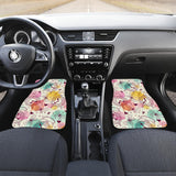 Clock Butterfly Pattern Front And Back Car Mats