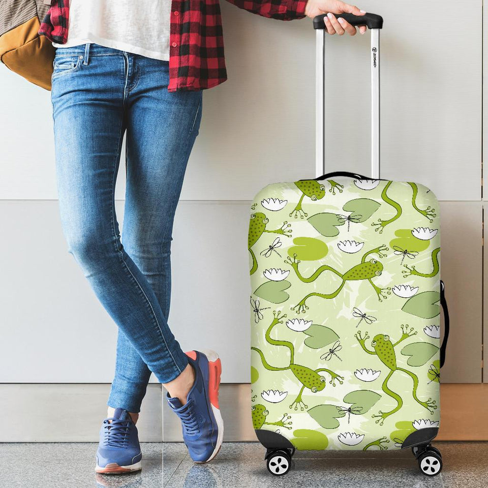 Cute Frog Dragonfly Pattern Cabin Suitcases Luggages