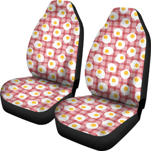 Fried Eggs Pattern Print Design 03 Universal Fit Car Seat Covers