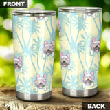 French Bulldog Hawaii Blackground Tumbler