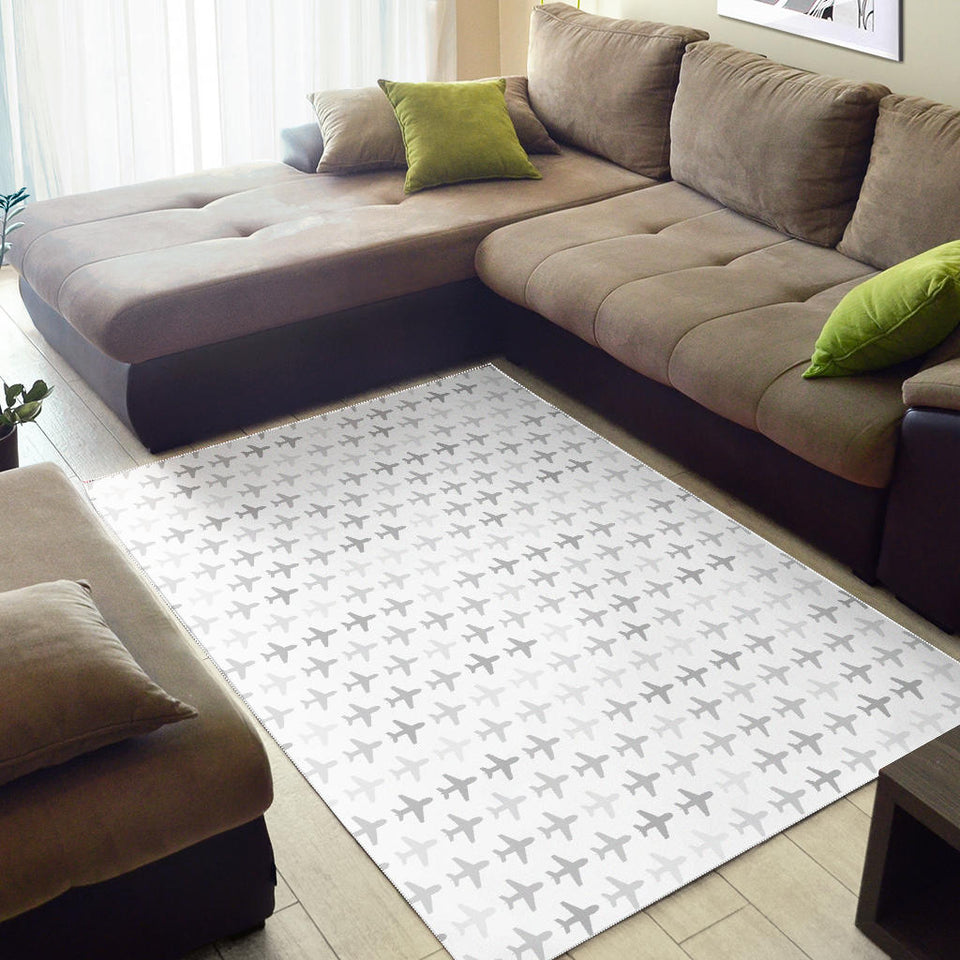 Airplane Print Pattern Area Rug