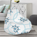 Nautical Steering Wheel Chain Bean Bag Cover