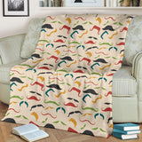 Mustache Beard Pattern Print Design 03 Premium Blanket