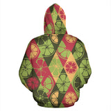 Cool Geometric Lime Pattern Zip Up Hoodie