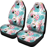 Toucan Tropical Flower Leave Pattern  Universal Fit Car Seat Covers