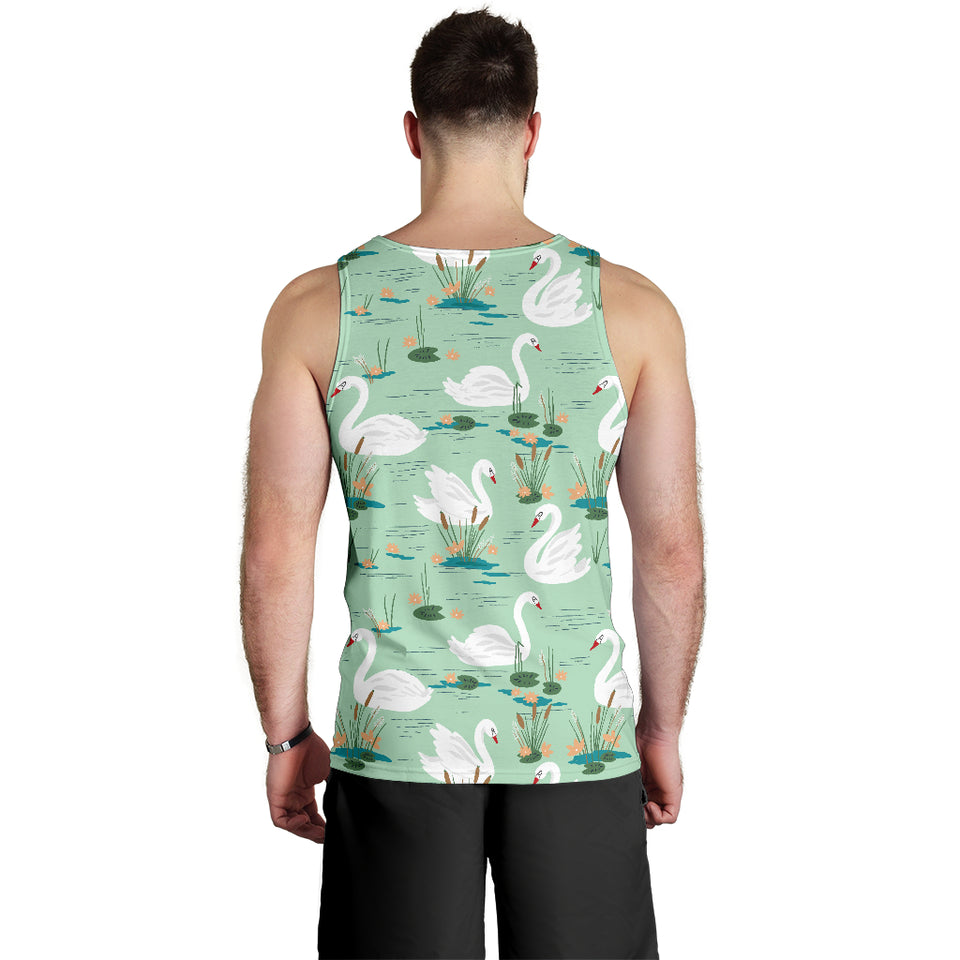 White swan lake pattern Men Tank Top