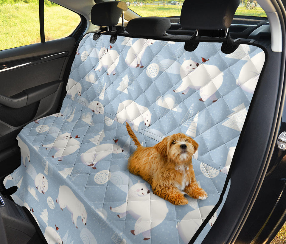 Cute Polar Bears Christmas Decoration Pattern Dog Car Seat Covers