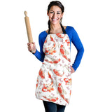Watercolor Koi Fish Carp Fish Pattern Adjustable Apron