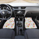 Maneki Neko Lucky Cat Fan Sakura Front And Back Car Mats