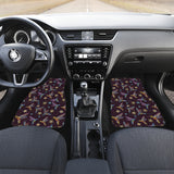 Hummingbird Pattern Print Design 04 Front and Back Car Mats