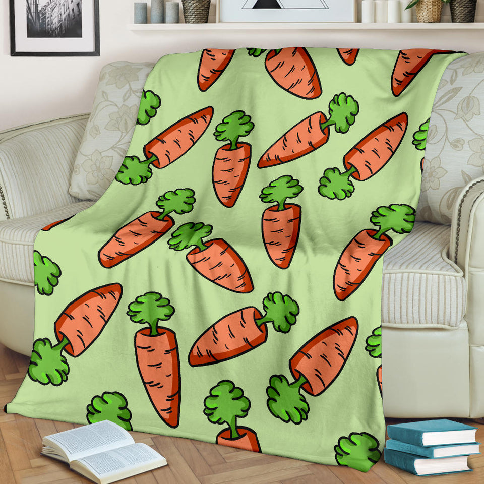 Carrot Pattern Print Design 05 Premium Blanket