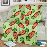 Carrot Pattern Print Design 05 Premium Blanket