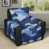 Blue camo camouflage pattern Recliner Cover Protector