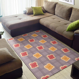 Bread Toast Pattern Print Design 05 Area Rug