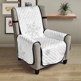 Snowflake pattern white background Chair Cover Protector