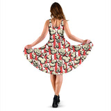 Popcorn Pattern Print Design 05 Sleeveless Midi Dress