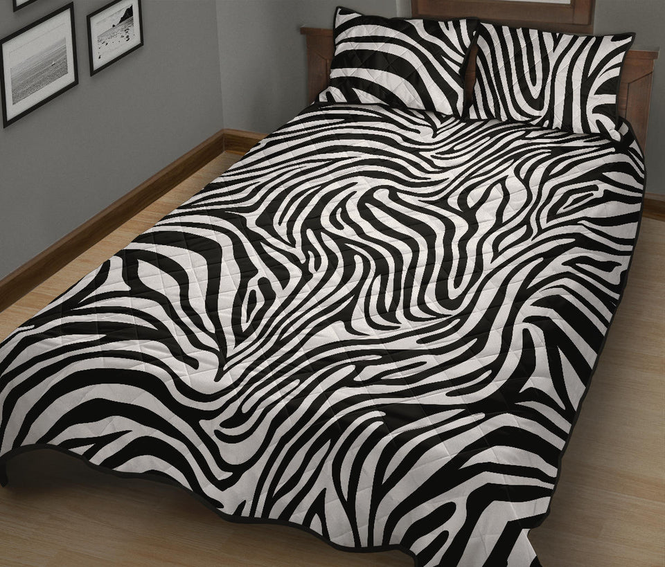Zebra skin pattern Quilt Bed Set
