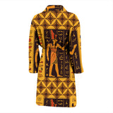 Egypt Hieroglyphics Pattern Print Design 05 Men's Bathrobe