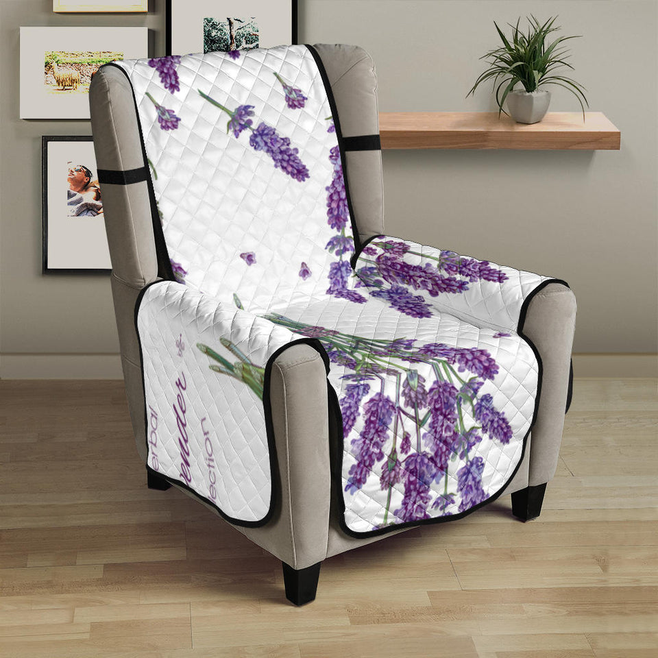 lavender flower design pattern Chair Cover Protector