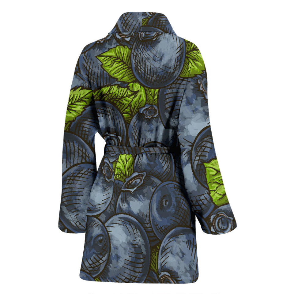 Blueberry Pattern Women'S Bathrobe