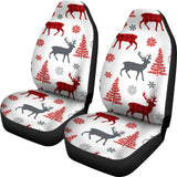 Deer Tree Snowflakes Chrismas Pattern Universal Fit Car Seat Covers