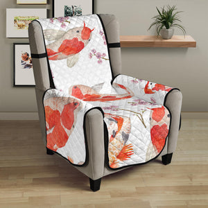 Watercolor Koi Fish Carp Fish pattern Chair Cover Protector