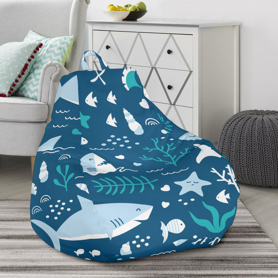 Cute Shark Pattern Bean Bag Cover