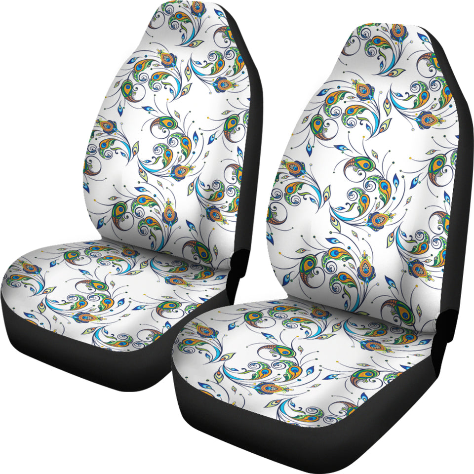 Peacock Feather Pattern  Universal Fit Car Seat Covers