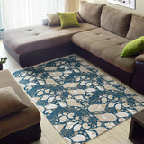 Shell Polynesian Tribal Design Pattern Area Rug