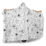 Spider Web Cobweb Pattern Hooded Blanket