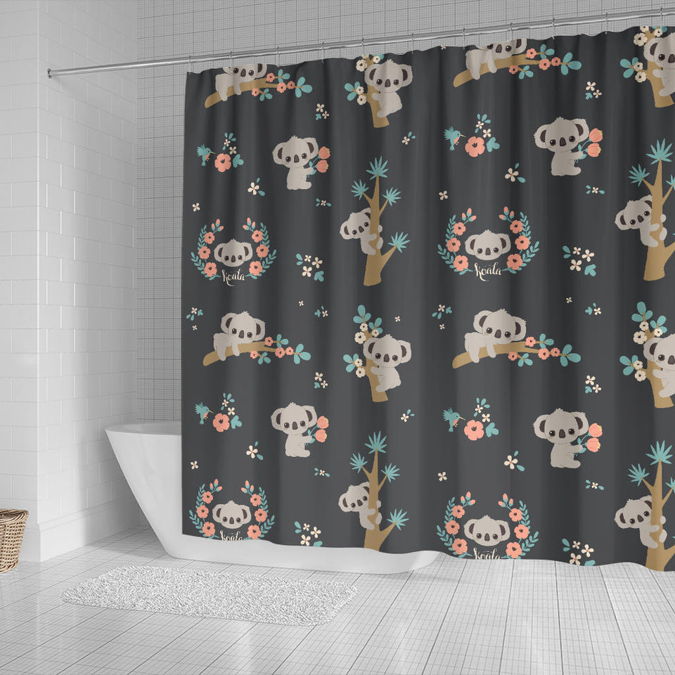 Cute Koala Pattern Shower Curtain Fulfilled In US