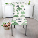 Chameleon Lizard Succulent Plant Pattern Dining Chair Slipcover